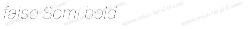 false Semi bold字体转换